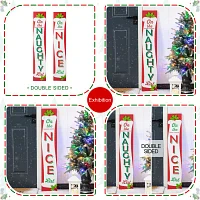 Glitzhome 42" Double Sided Wood Christmas Porch Sign