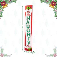 Glitzhome 42" Double Sided Wood Christmas Porch Sign