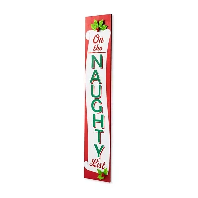 Glitzhome 42" Double Sided Wood Christmas Porch Sign