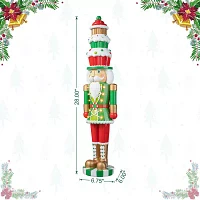 Glitzhome 28" Lighted Resin Nutcracker Christmas Porch Sign