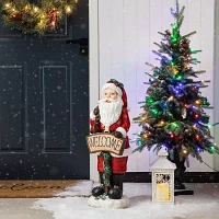 Glitzhome 28" Santa Christmas Porch Sign