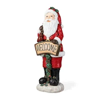 Glitzhome 28" Santa Christmas Porch Sign