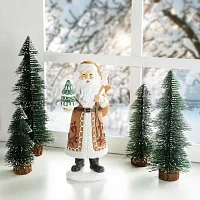 Glitzhome 11.5" Gingerbread Santa Christmas Tabletop Decor