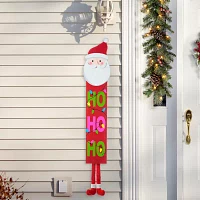 Glitzhome 54" Wood Santa Christmas Porch Sign