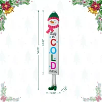 Glitzhome 54" Wood Snowman Christmas Porch Sign