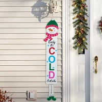 Glitzhome 54" Wood Snowman Christmas Porch Sign