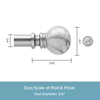 Kenney Marble Ball 3/4 IN Adjustable Curtain Rod