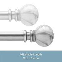 Kenney Marble Ball 3/4 IN Adjustable Curtain Rod