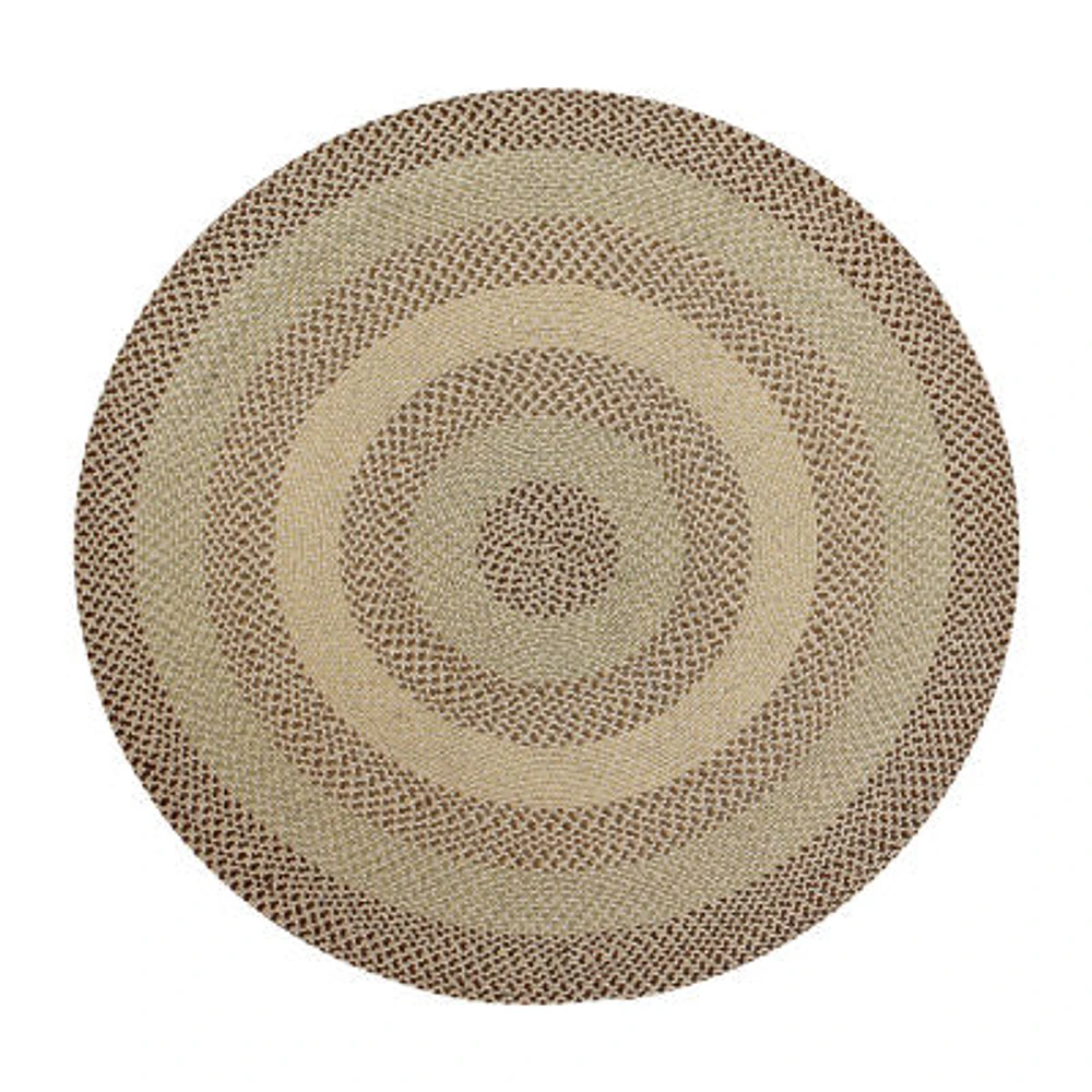 Better Trends Woodbridge Stripe Braided 6' X Round Area Rug