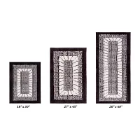 Better Trends Radiance Geometric 3 Pc Rectangular Rug Set