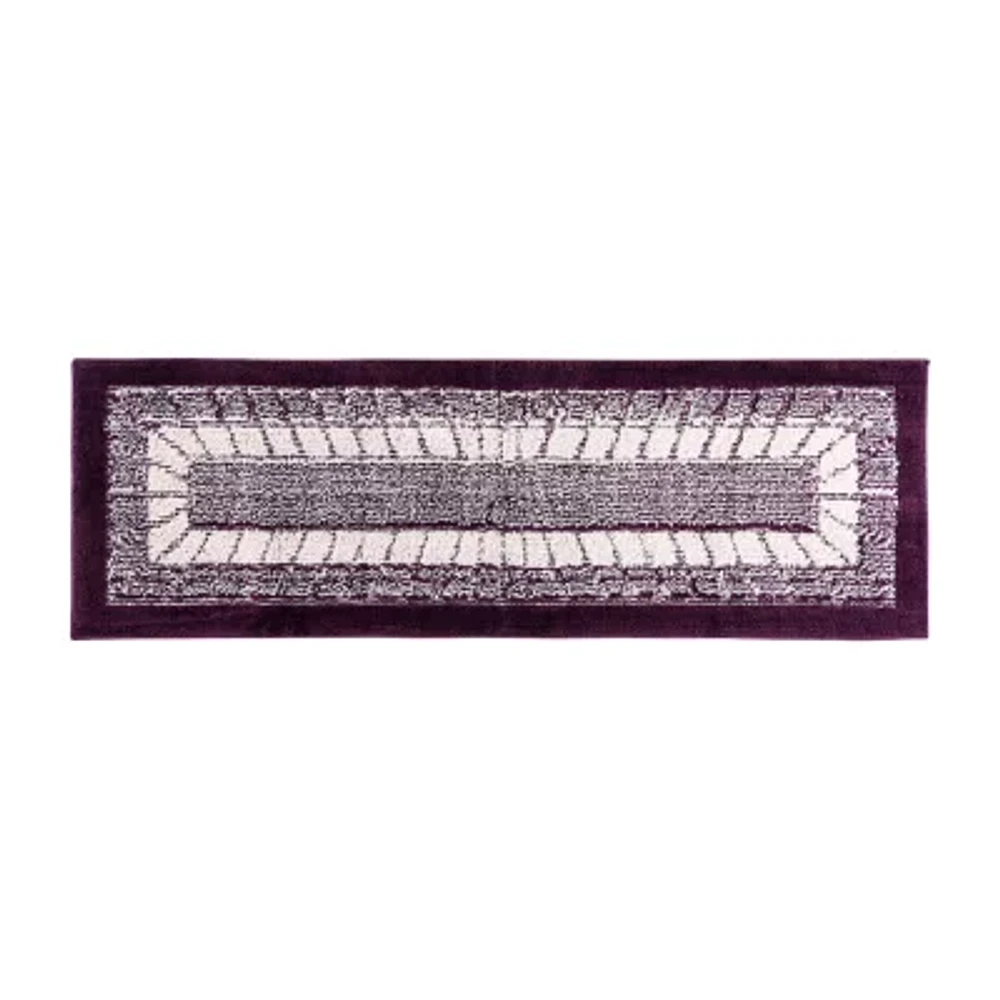 Better Trends Radiance Geometric 2' X 5' Rectangular Runner Kitchen Mat