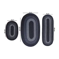 Better Trends Alpine Stripe Braided 3 Pc Oval Rug Set