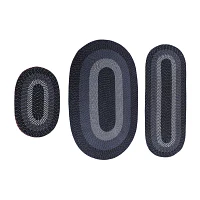 Better Trends Alpine Stripe Braided 3 Pc Oval Rug Set