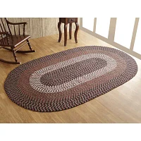 Better Trends Alpine Stripe Braided 4 X 6 Oval Area Rug