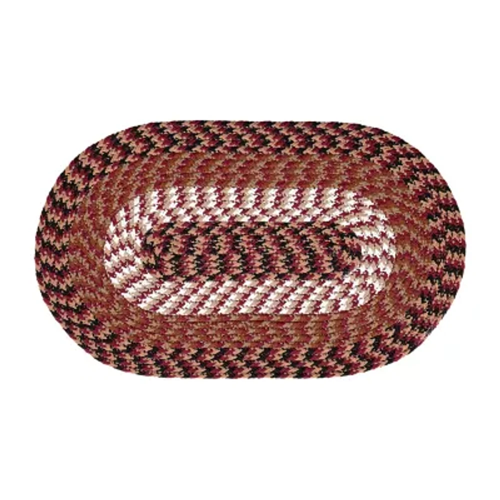 Better Trends Alpine Stripe Braided 4 X 6 Oval Area Rug