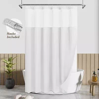 Awesome Home™ Polyester Waffle Snap In Liner Shower Curtain Set