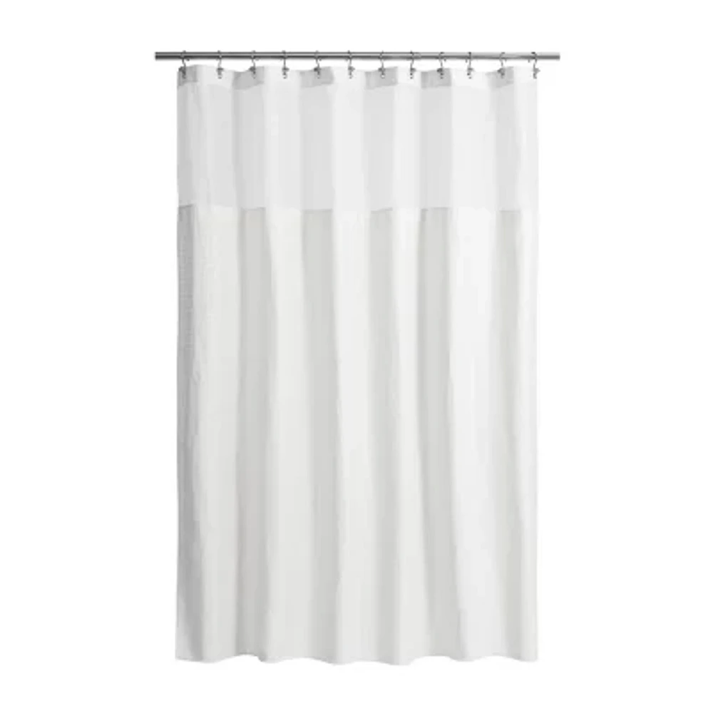 Awesome Home™ Polyester Waffle Snap In Liner Shower Curtain Set