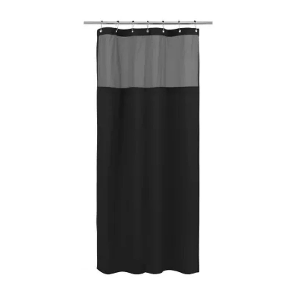 Awesome Home™ Waffle With Snap Liner Shower Curtain