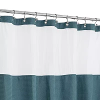 Awesome Home™ Polyester Waffle Snap Liner Shower Curtain Set