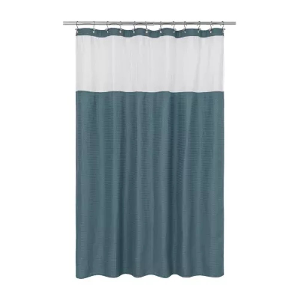 Awesome Home™ Polyester Waffle Snap Liner Shower Curtain Set