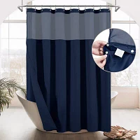 Awesome Home™ Waffle With Snap In Liner Shower Curtain