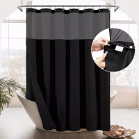 Awesome Home™ Waffle With Snap Liner Shower Curtain