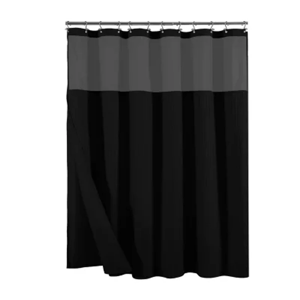 Awesome Home™ Waffle With Snap Liner Shower Curtain