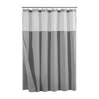 Awesome Home™ Waffle With Snap Liner Shower Curtain