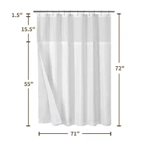 Awesome Home™ Waterproof  Poly Snap Liner Shower Curtain Set