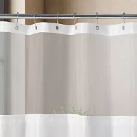 Awesome Home™ Waterproof  Poly Snap Liner Shower Curtain Set