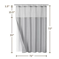 Awesome Home™ Waterproof Poly Snap In Liner Shower Curtain Set