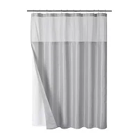 Awesome Home™ Waterproof Poly Snap In Liner Shower Curtain Set