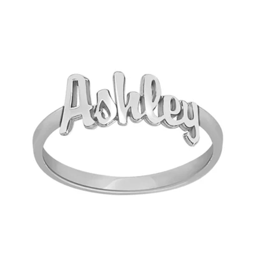 Personalized Script Name Ring