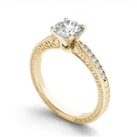 1 CT.T.W. Natural Round Diamond 14K Gold Engagement Ring