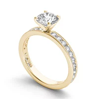 1 CT.T.W. Natural Round Diamond 14K Gold Engagement Ring