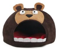 The Pet Life Roar Bear Snuggle Plush Polar Fleece Bed