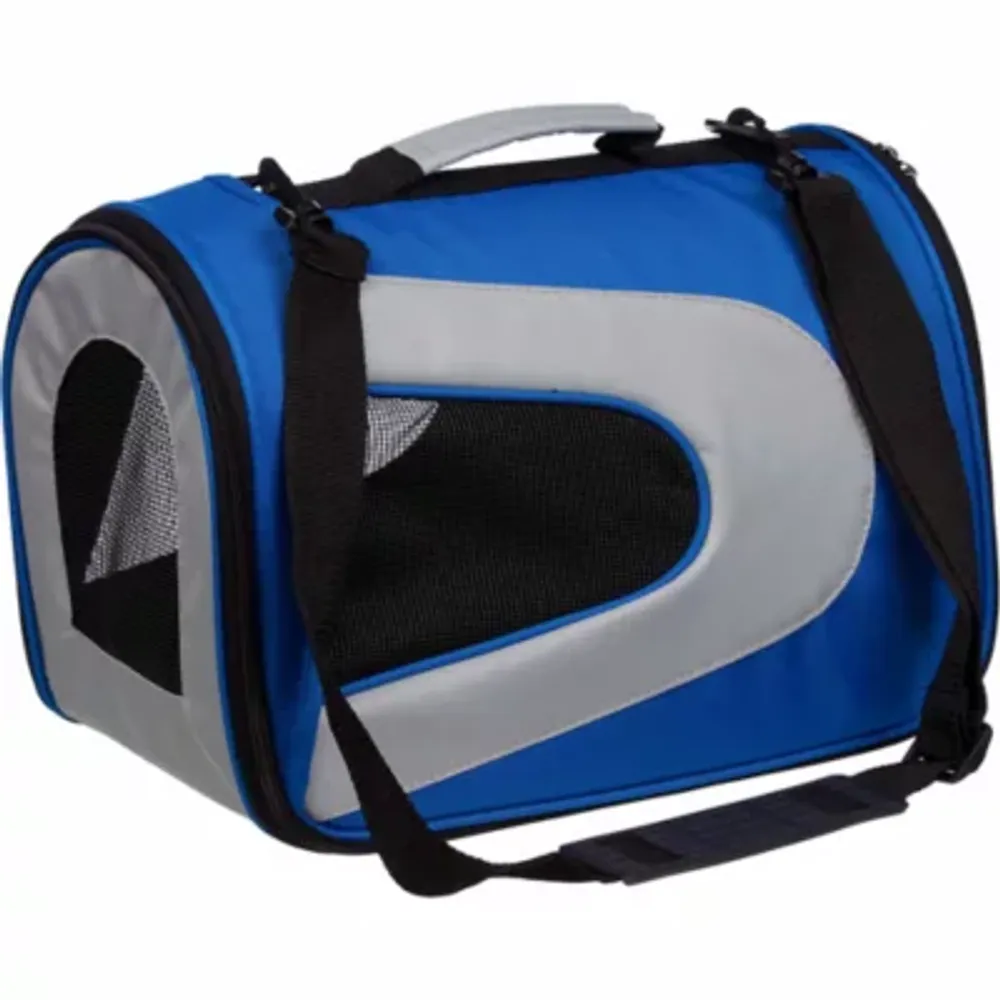 The Pet Life Airline Approved Folding Zippered Sporty Mesh Carrier