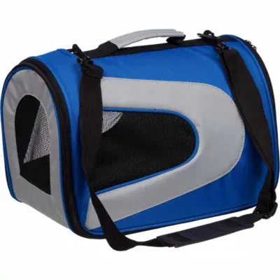 The Pet Life Airline Approved Folding Zippered Sporty Mesh Carrier