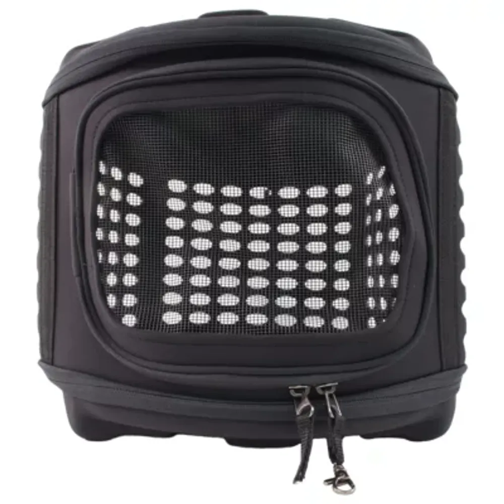 The Pet Life Circular Shelled Perforate Lightweight Collapsible Military Grade Transporter Carrier