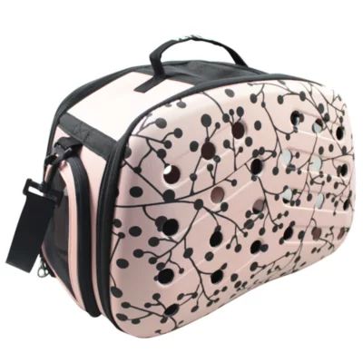 The Pet Life Narrow Shelled Perforated Lightweight Collapsible Military Grade Transportable Designer Pet Carrier