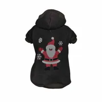 The Pet Life LED Lighting Juggling Santa Hooded Sweater Costume