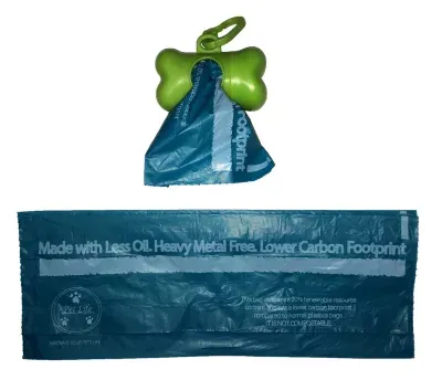 The Pet Life 100% Recyclable Eco-Friendly Pet Waste Bags from Renewable Thermoplastic Starch - Dispenser and 2 Pack of Rolls