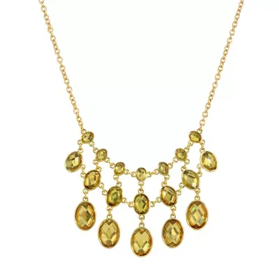 1928 Gold Tone Inch Link Statement Necklace