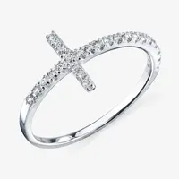 Footnotes Faith Sterling Silver Cross Band