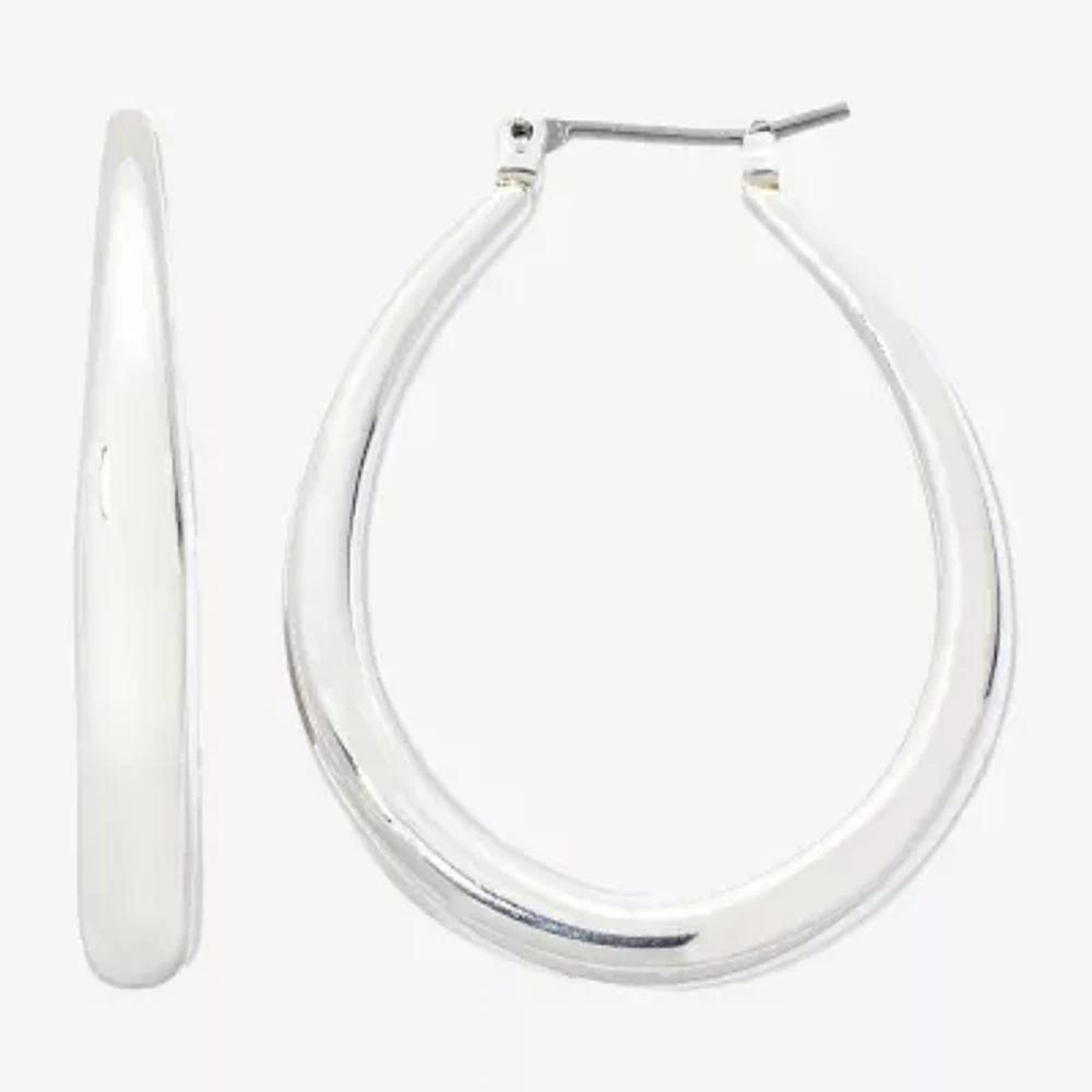 Mixit Hypoallergenic Silver Tone Hoop Earrings