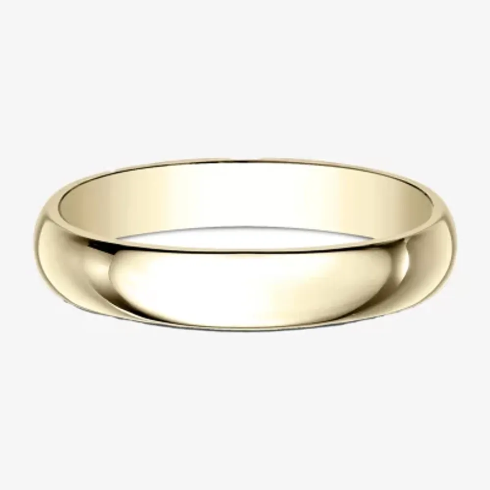 Womens 4mm 10K Yellow Gold Wedding Band