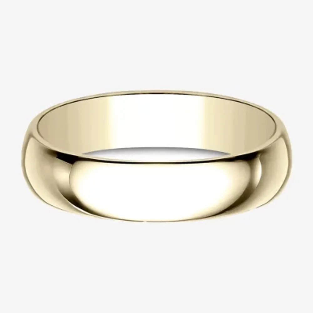 Mens 5mm 10K Yellow Gold Wedding Band