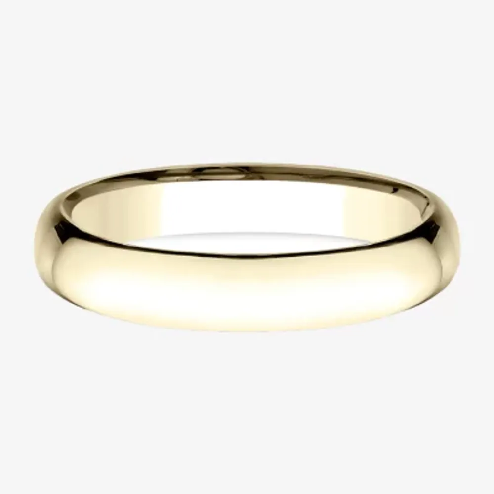 Womens 14K Yellow Gold 4MM Light Comfort-Fit Wedding Band