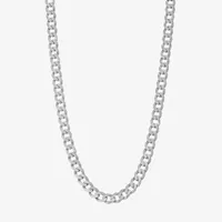 Sterling Silver Solid Curb Chain Necklace