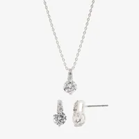 Sparkle Allure 2-pc. Cubic Zirconia Pure Silver Over Brass Jewelry Set